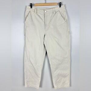TNA Aritzia Greenwich Carpenter Pant Size 10 Utility Beige Cotton Casual Neutral